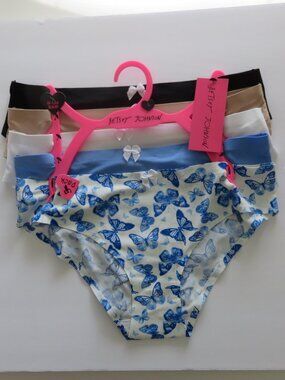 (#135) Betsey Johnson 5pk Hi-Leg Bikini Panties